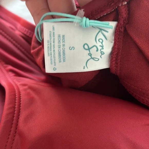 Kona Sol Ruffle Shoulder Bathing Suit - Picture 7 of 8